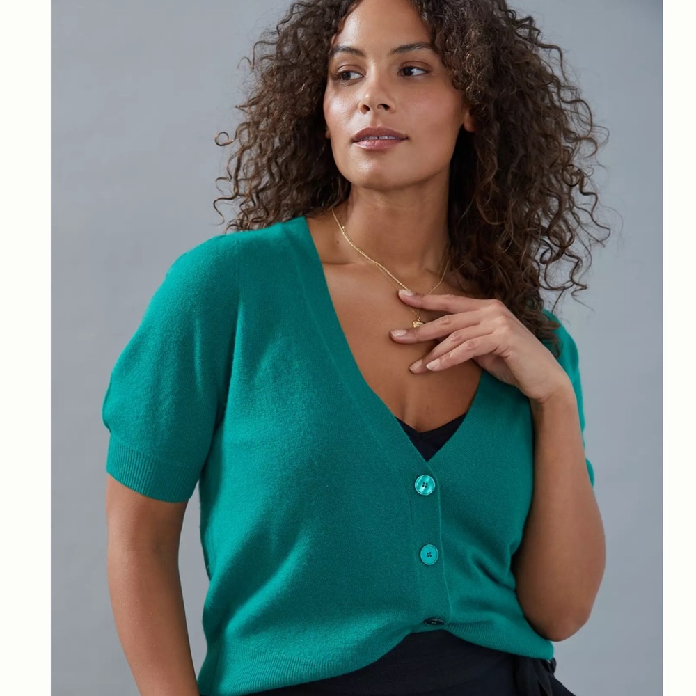 Anthropologie Maeve Beth Puff-sleeve Cashmere Cardigans